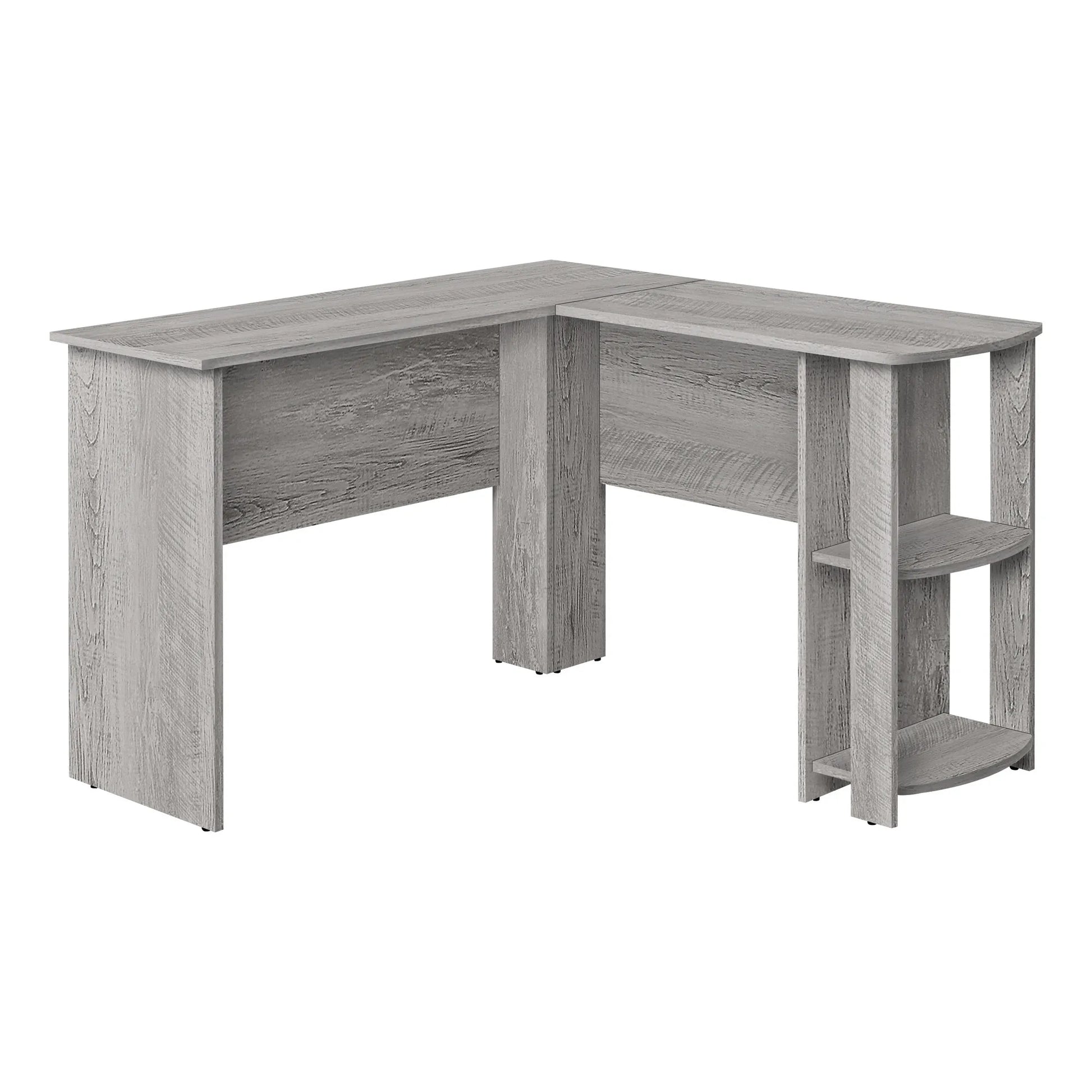 HMS 47" Gray Wood Corner Computer Desk - Loft&Timber