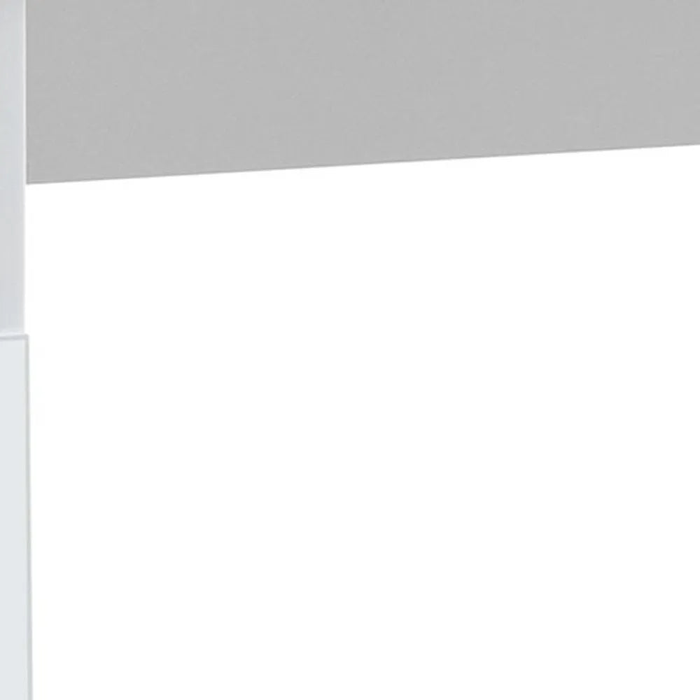 HMS 47" White Wooden Desk with Two Drawers - Loft&Timber