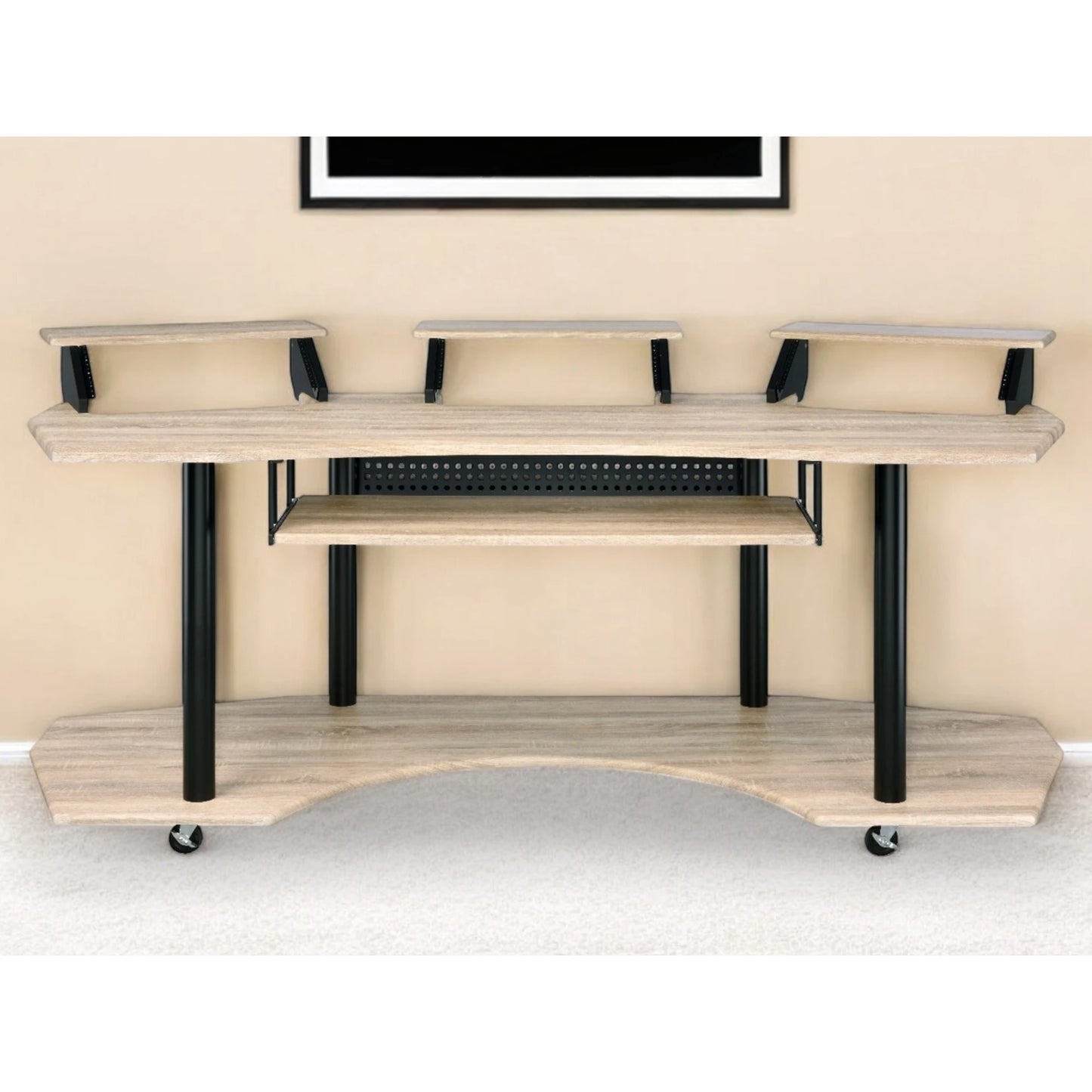 HMS 83" Natural and Black Desk - Loft&Timber