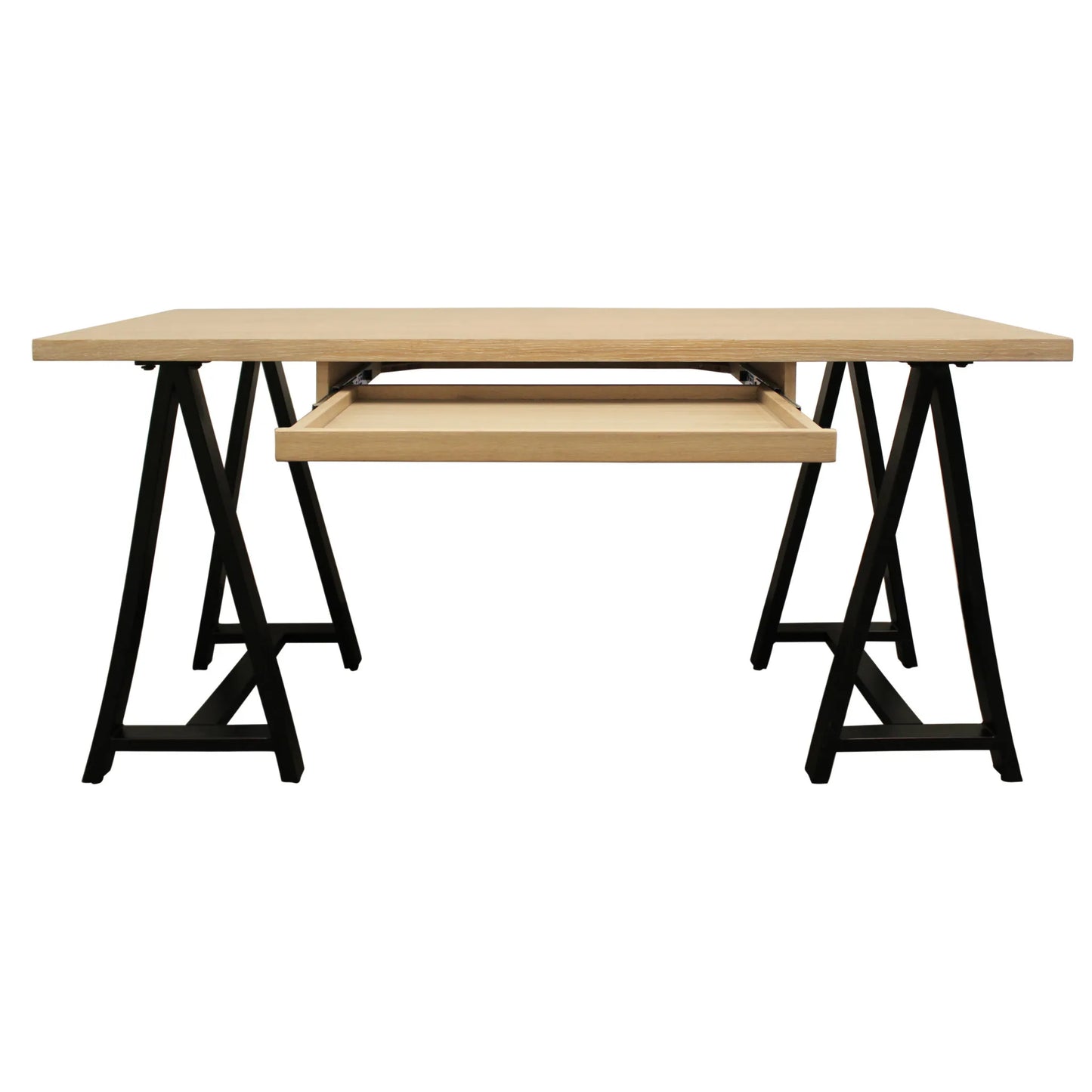 HMS 60" Ivory Black Mahogany Executive Desk - Loft&Timber