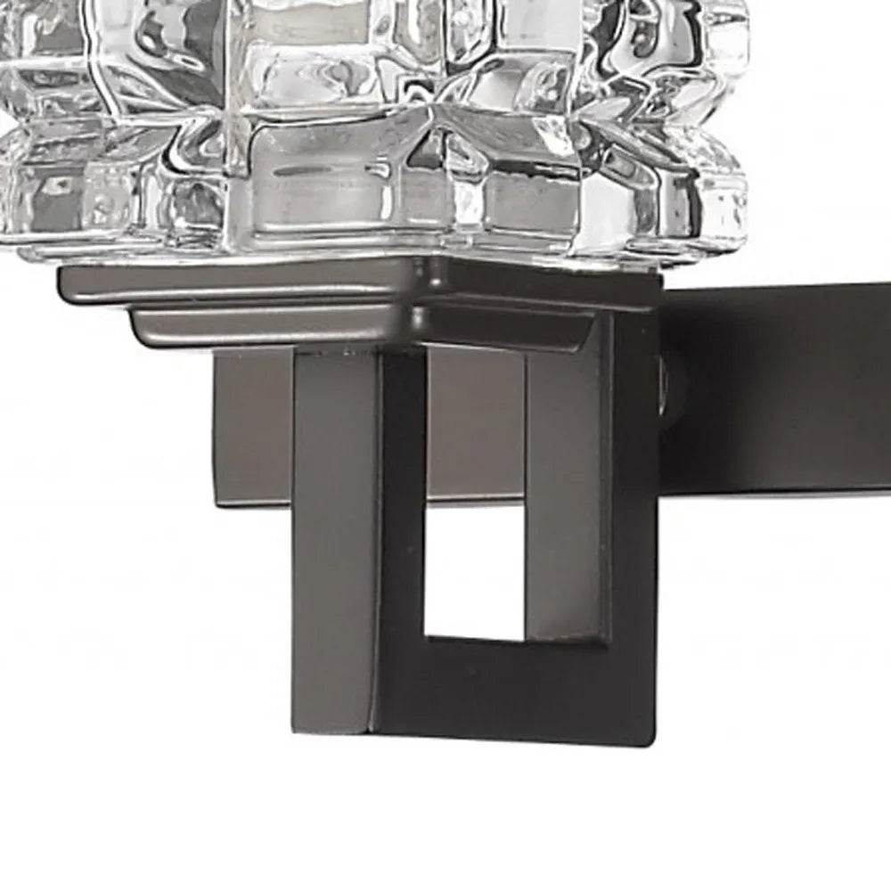 HMS Coralie 3-Light Modern Oil-Rubbed Bronze Sconce Warm White Pressed Crystal Shades Europe Decorative Wall Lamps for Recessed - Loft&Timber