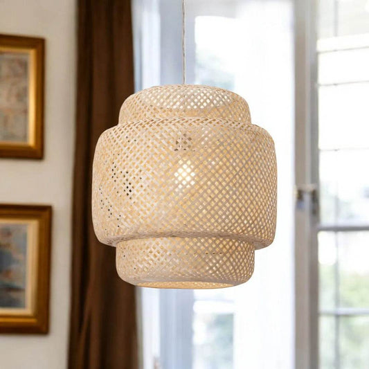 HMS Natural Boho Weave LED Ceiling Lamp - Loft&Timber