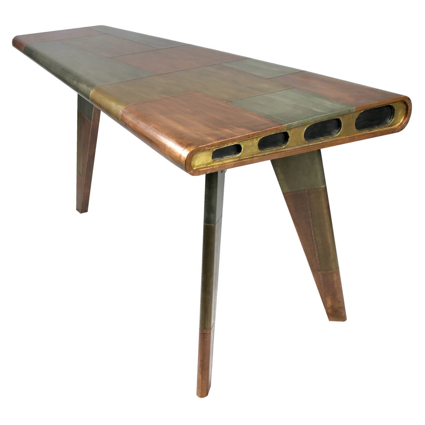 HMS 55” Copper Aluminum Writing Desk - Loft&Timber