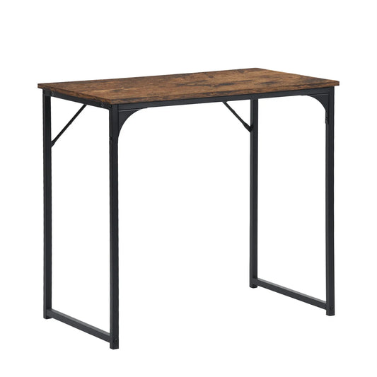 HMS 32" Brown and Black Wood and Metal Computer Desk - Loft&Timber