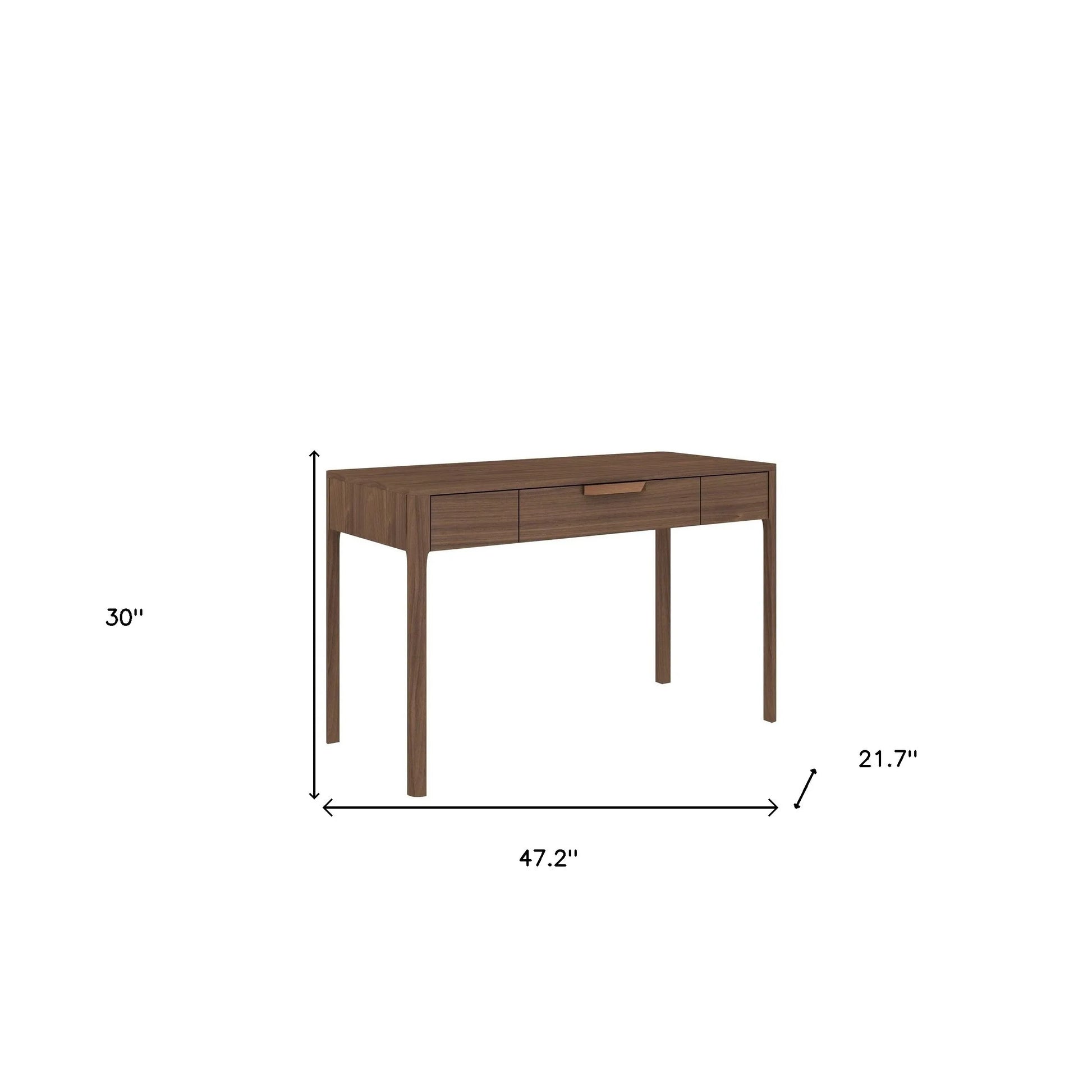 HMS 47" Brown Wood Computer Desk - Loft&Timber