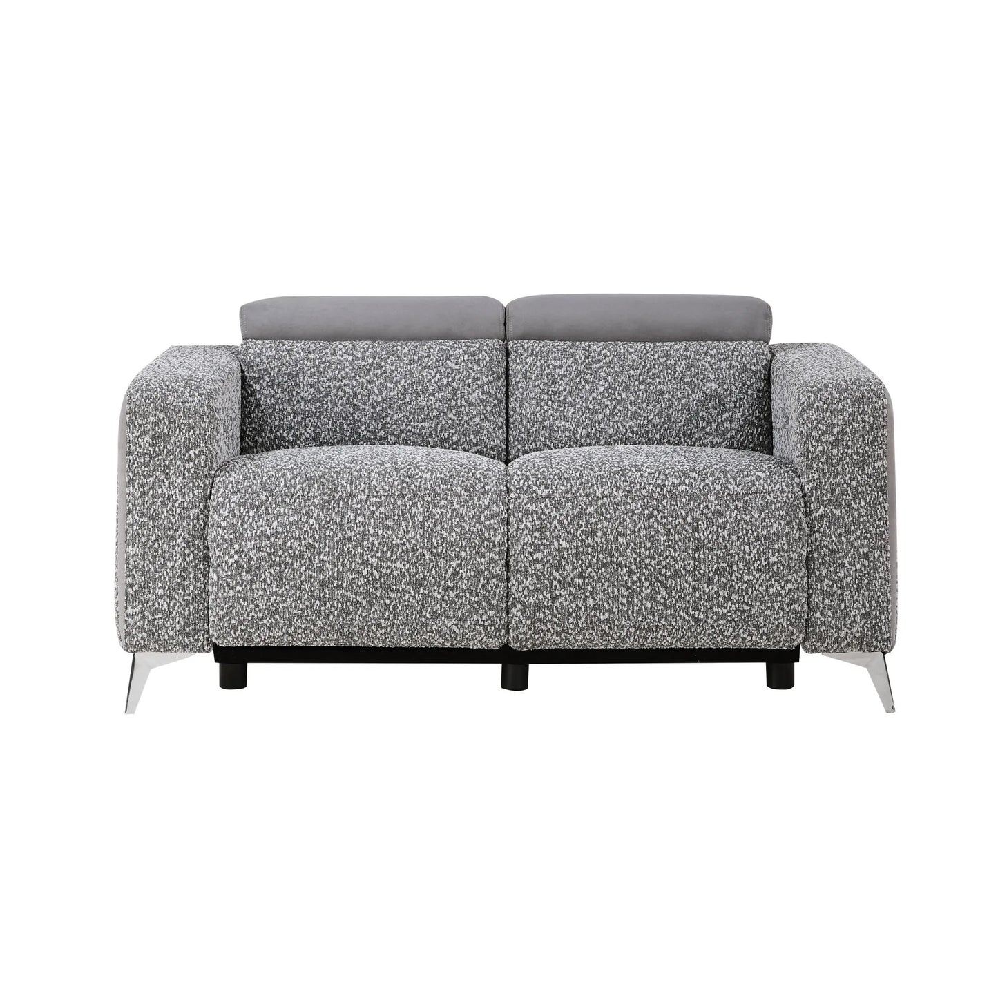 HMS 63" Dark Gray Silver Power Reclining Loveseat - Loft&Timber