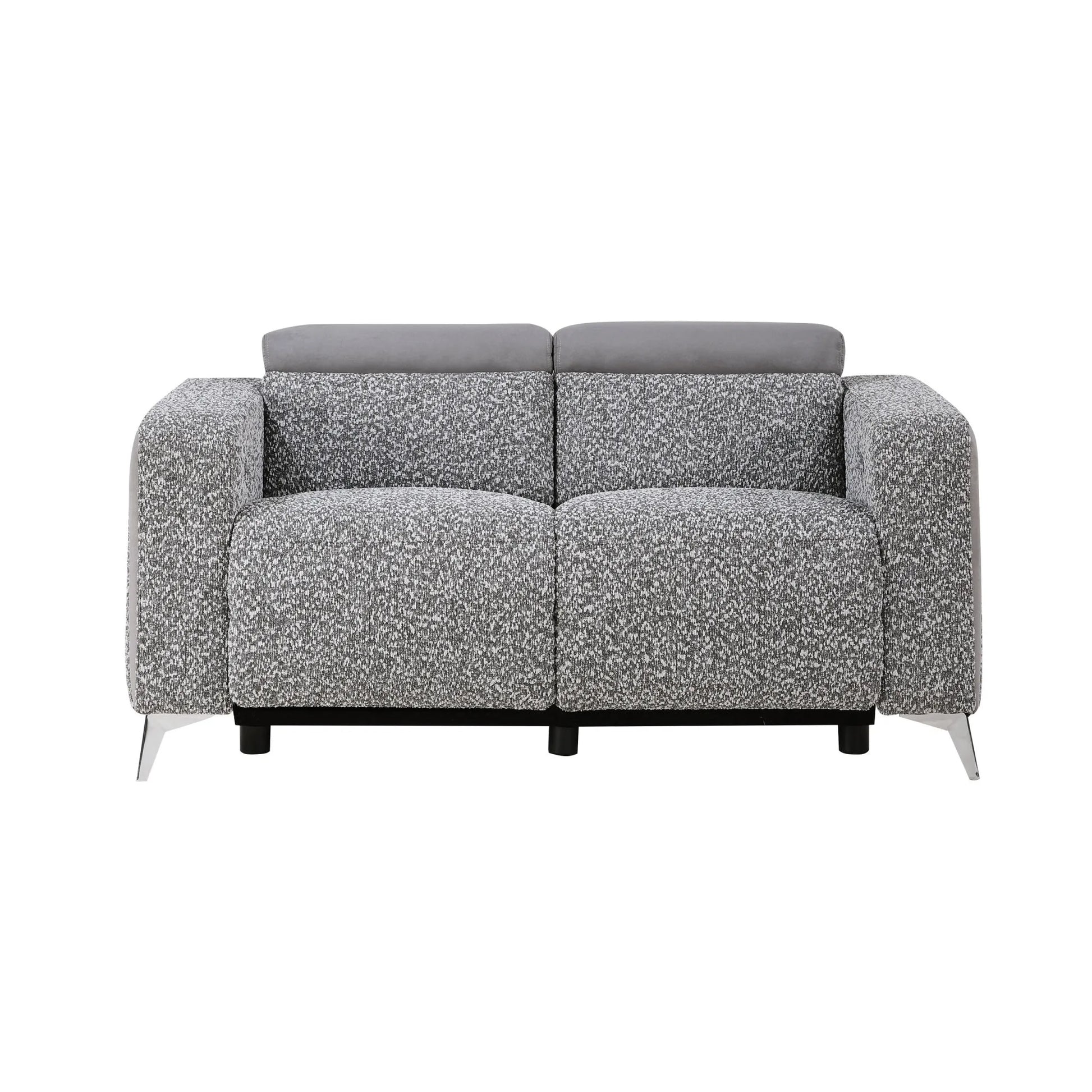 HMS 63" Dark Gray Silver Power Reclining Loveseat - Loft&Timber