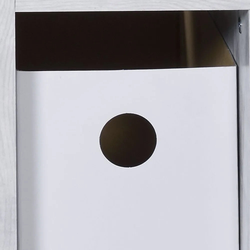 HMS 37" Antiqued White Computer Desk with Shelf Drawers - Loft&Timber