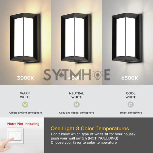 USA Stock Outside Wall Lamps 24W with 3 Light Color IP65 - Loft&Timber