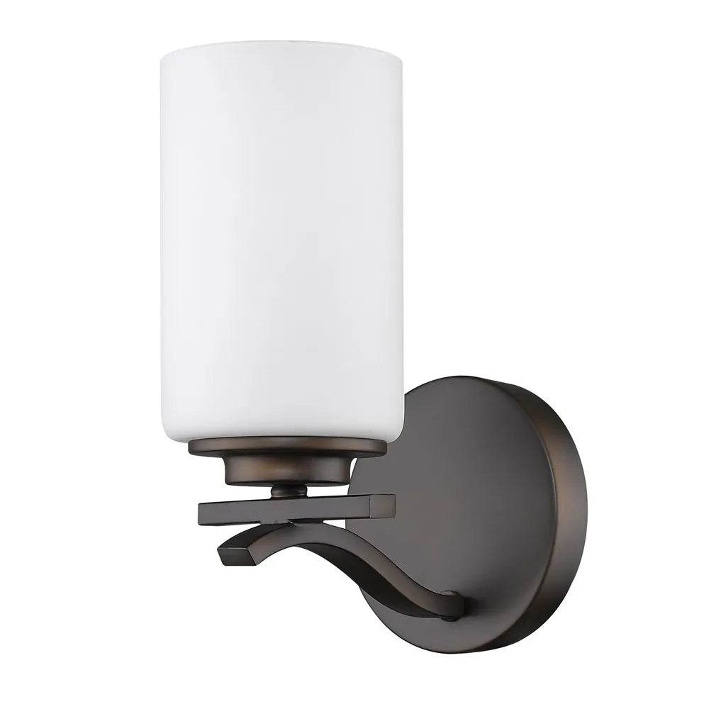 HMS Contemporary One Light Bronze and Glass LED Wall Sconce - Loft&Timber