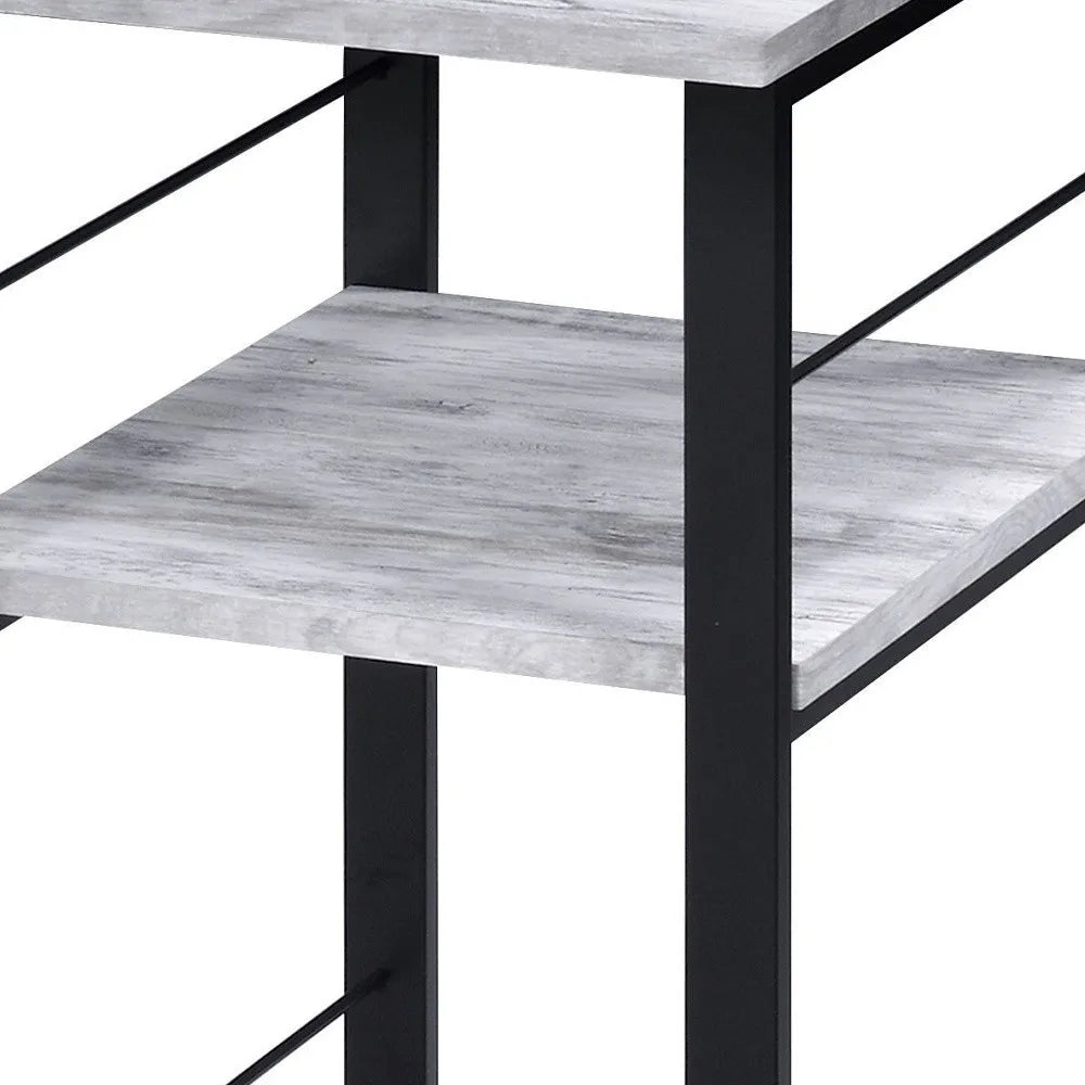 HMS 47" Antiqued White Computer Desk - Loft&Timber