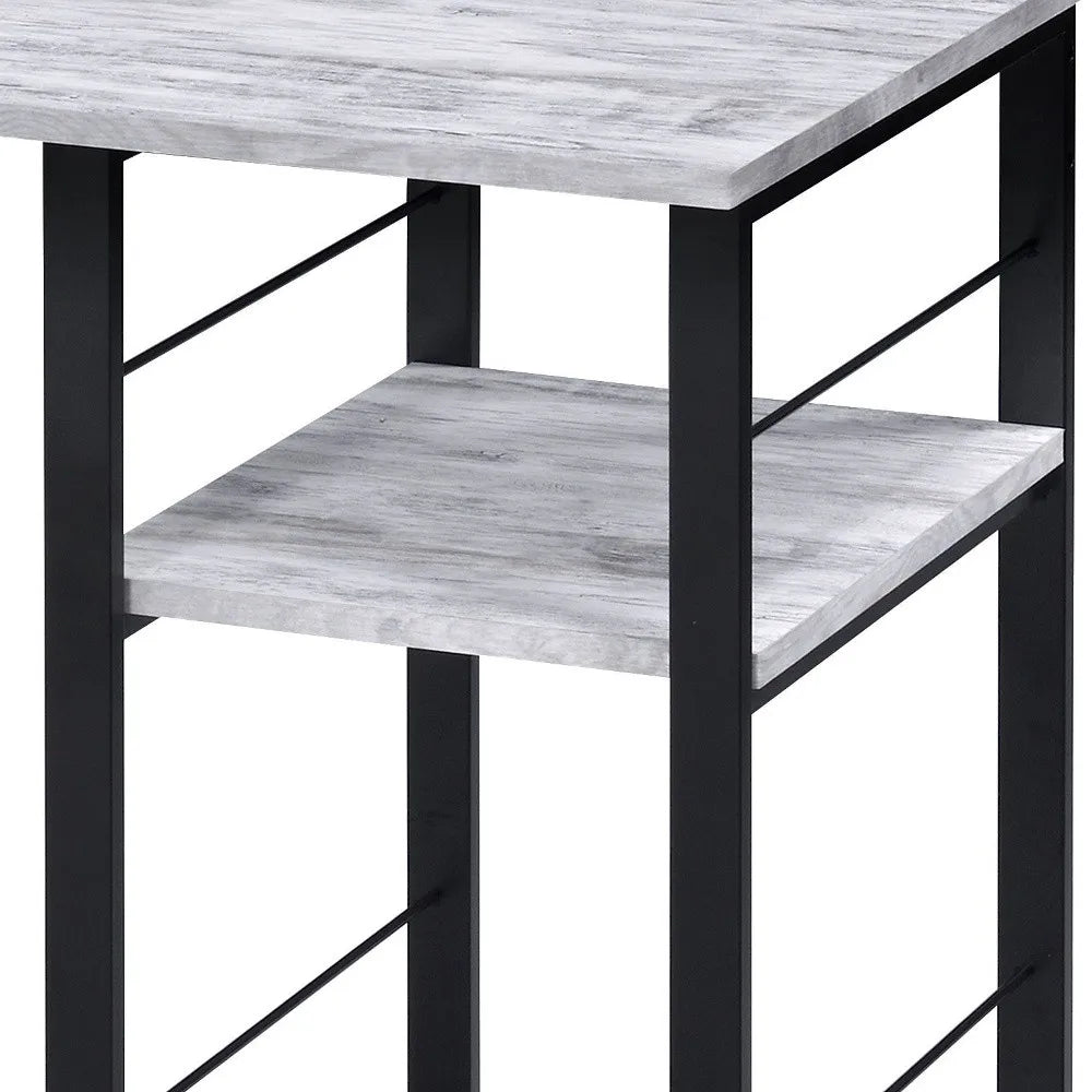 HMS 47" Antiqued White Computer Desk - Loft&Timber