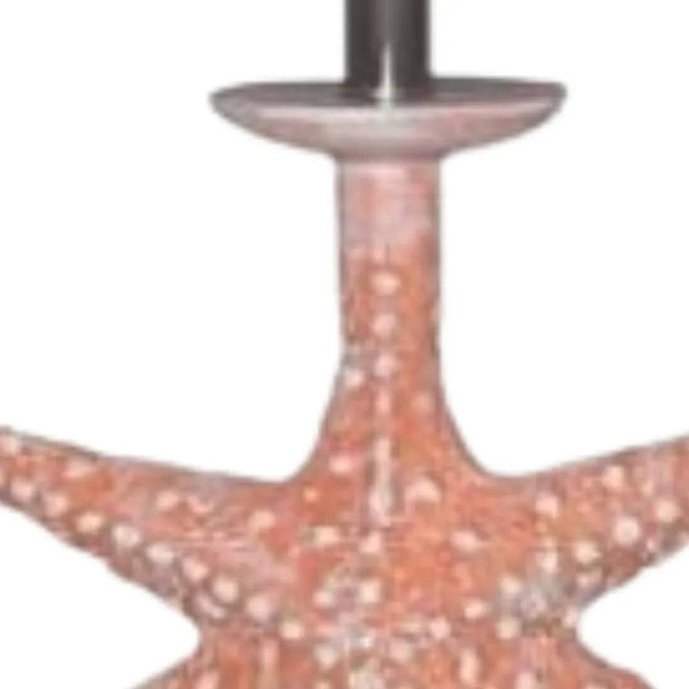 HMS European Design Set of Two 28"Starfish Table Lamps White Drum Shade 5W - Loft&Timber