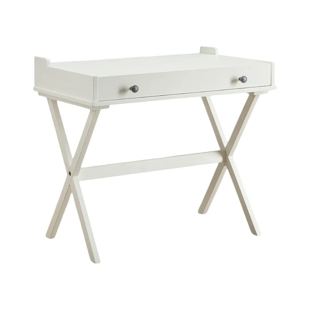 HMS 34" Antiqued White Solid Wood Flip Top Desk - Loft&Timber