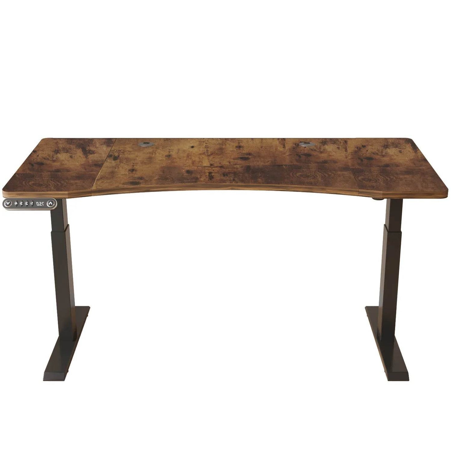 Adjustable Brown and Black Wood Standing Desk - Loft&Timber