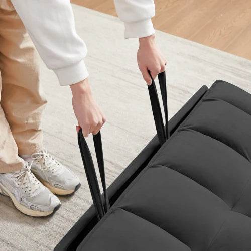 Black FCJ Loveseat Futon - Loft&Timber