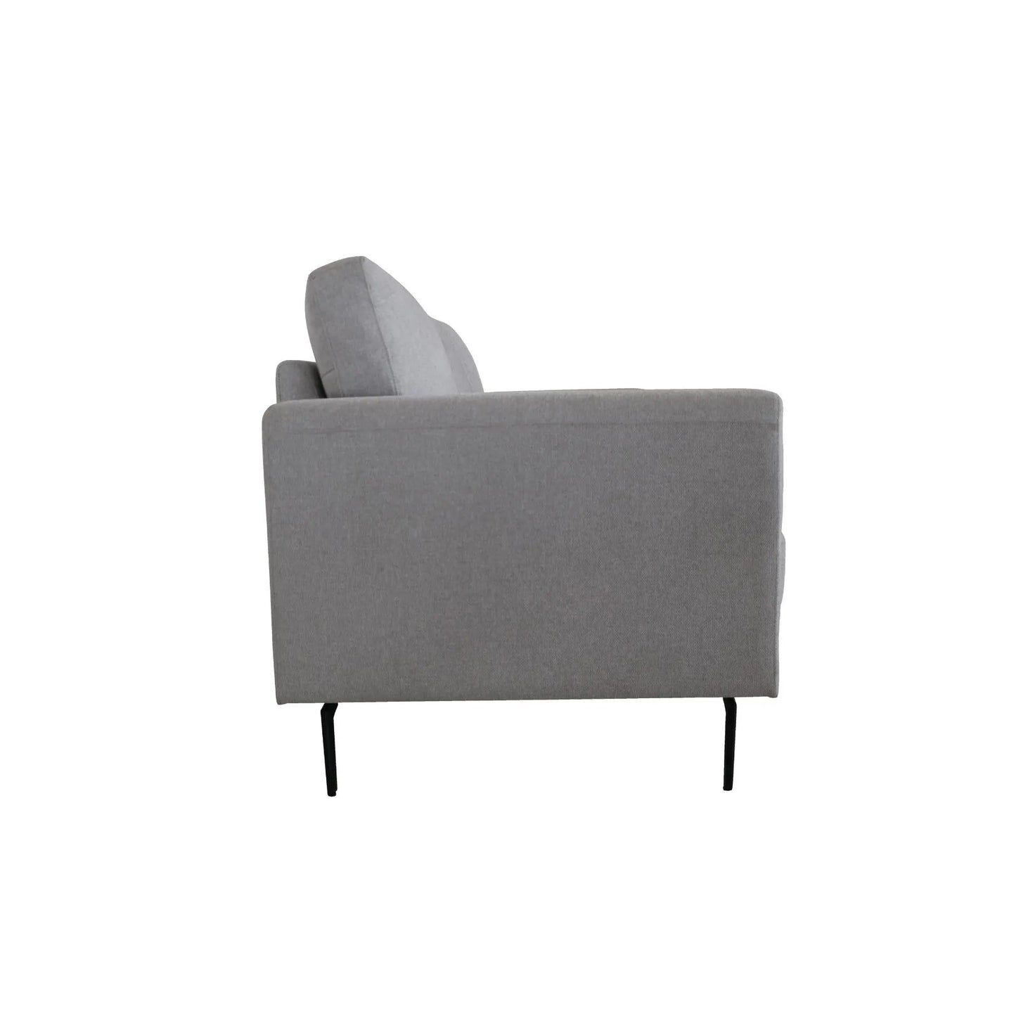 HMS 61" Light Gray Black Linen Loveseat - Loft&Timber
