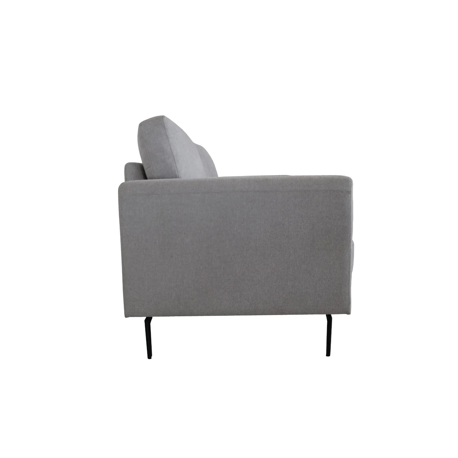 HMS 61" Light Gray Black Linen Loveseat - Loft&Timber