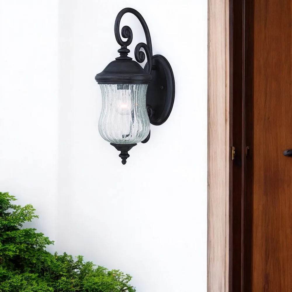 HMS Modern Matte Black Urn Shaped Wall Light E27/LED - Loft&Timber