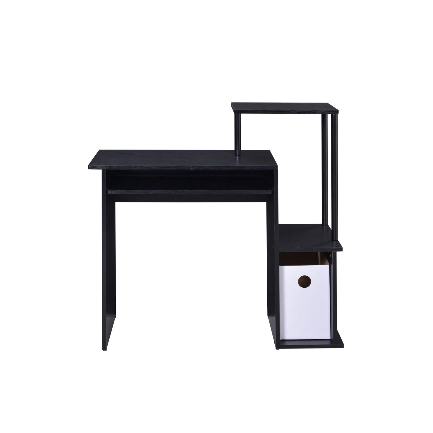 HMS 37" Minimalist Modern Office Desk Black - Loft&Timber
