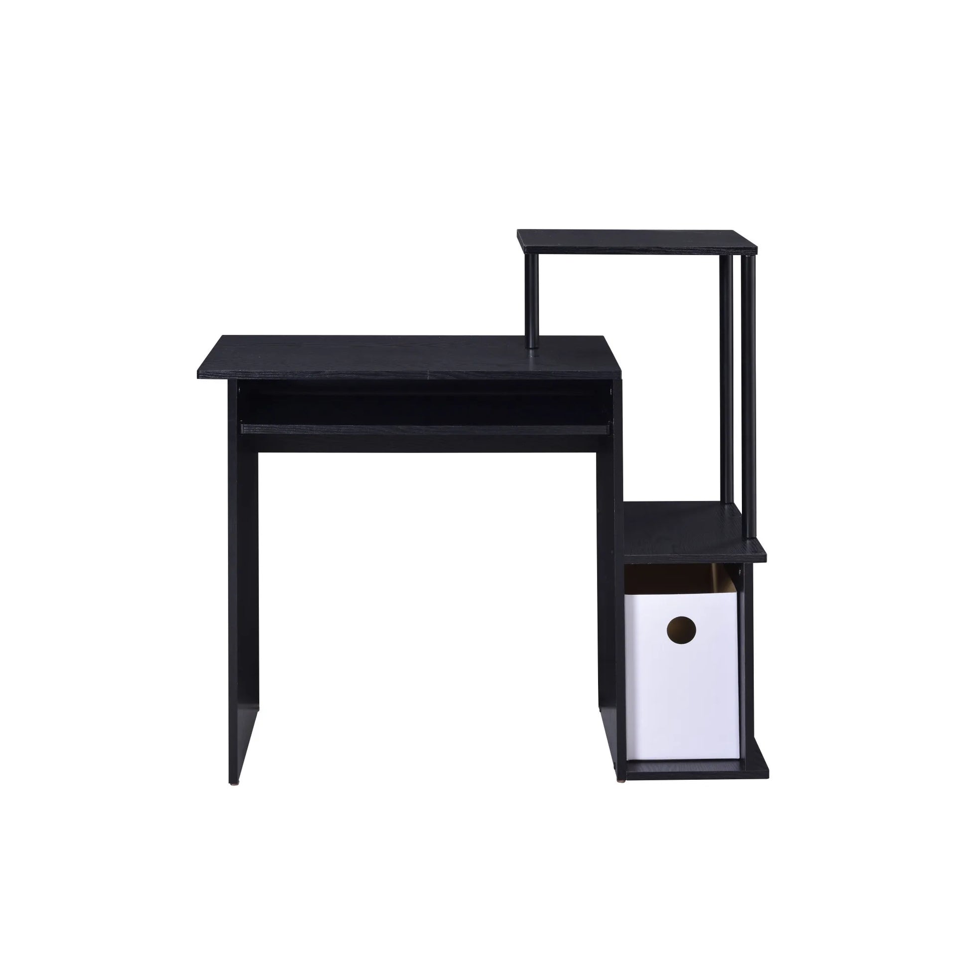 HMS 37" Minimalist Modern Office Desk Black - Loft&Timber