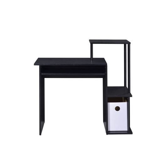 HMS 37" Minimalist Modern Office Desk Black - Loft&Timber