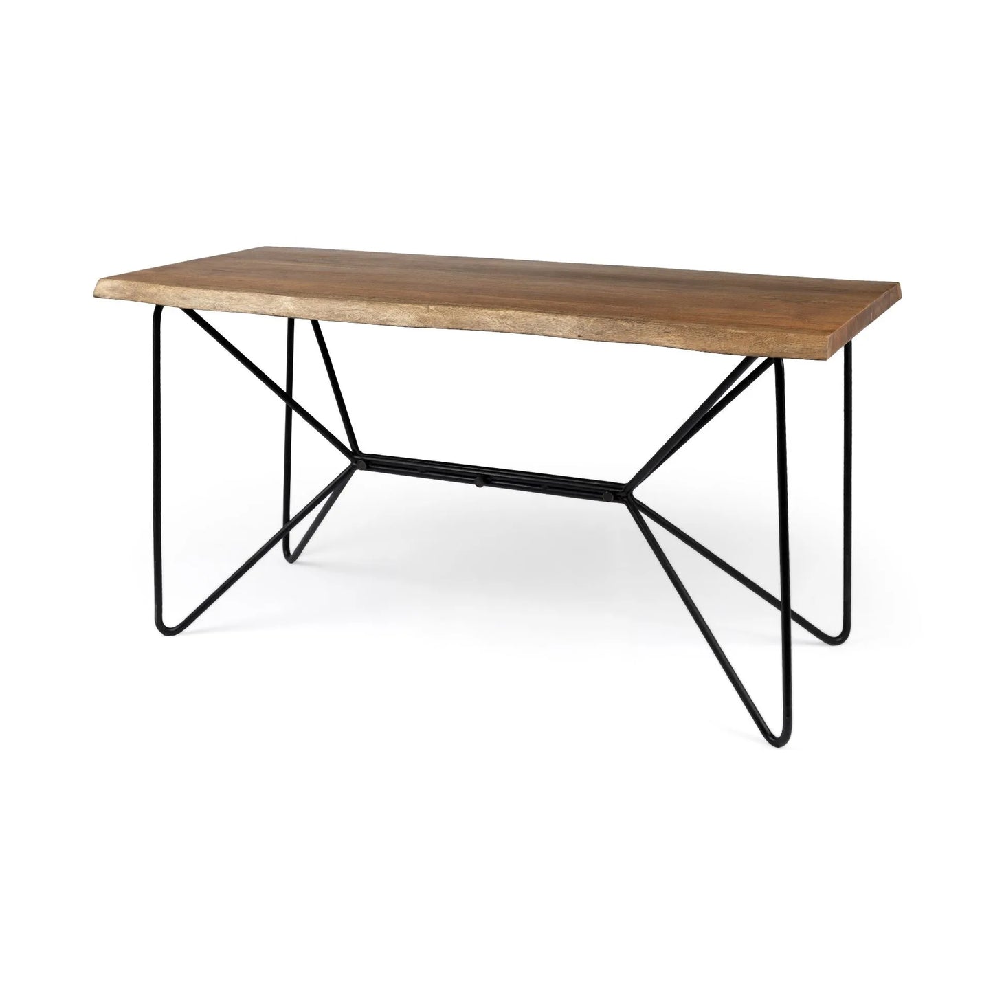 HMS 26" Brown and Black Melamine Wood Desk - Loft&Timber