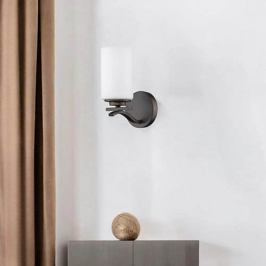 HMS Contemporary One Light Bronze and Glass LED Wall Sconce - Loft&Timber