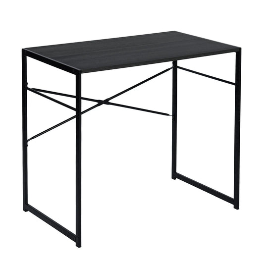 HMS 39" Brown and Black Wood and Metal Computer Desk - Loft&Timber