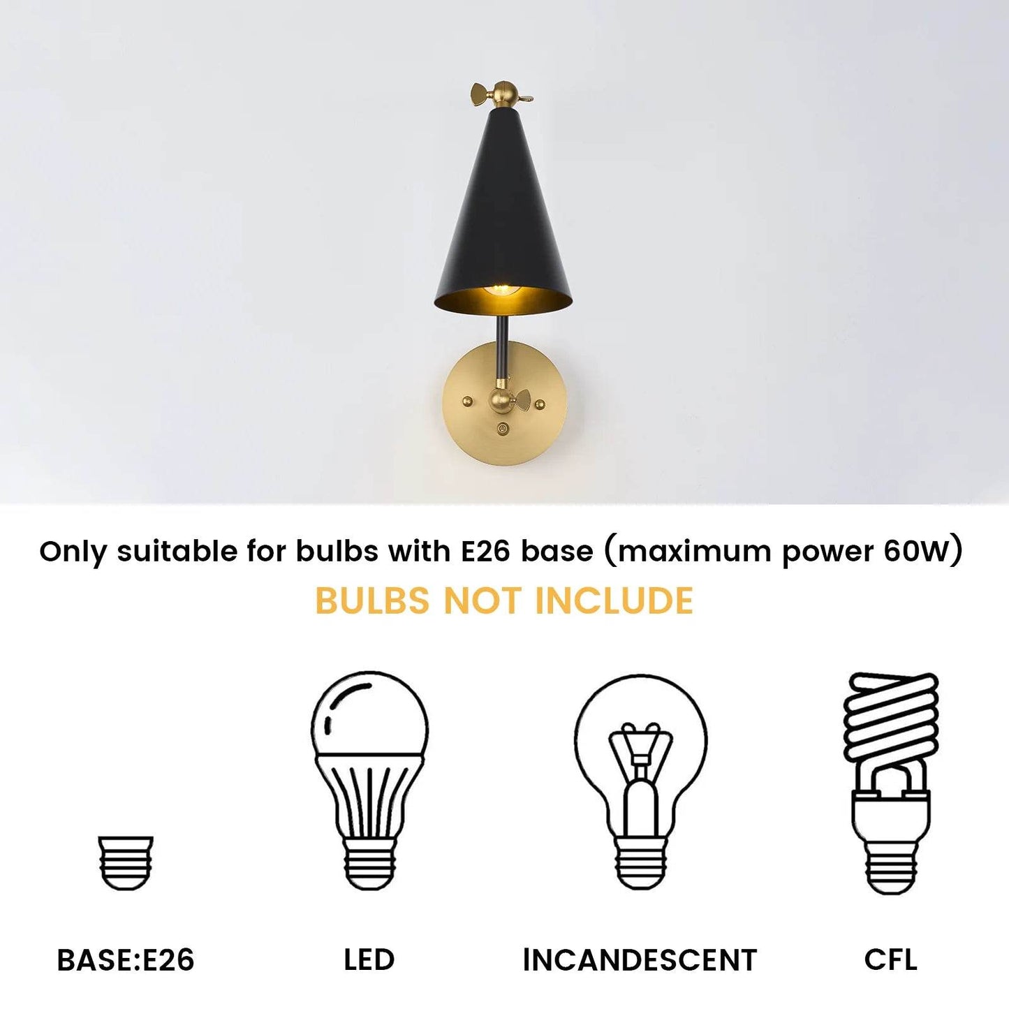 Retro Swing Arm Wall Sconces Adjustable Matte Black Wall Lamps - Loft&Timber