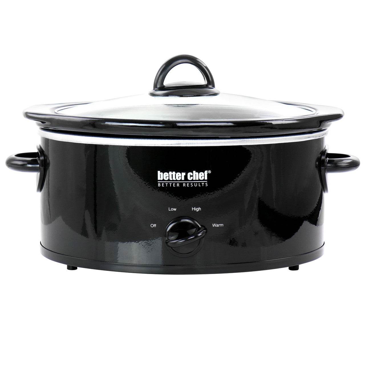 Better Chef 3 Quart Oval Slow Cooker with Removable Stoneware Crock in Black - Loft&Timber