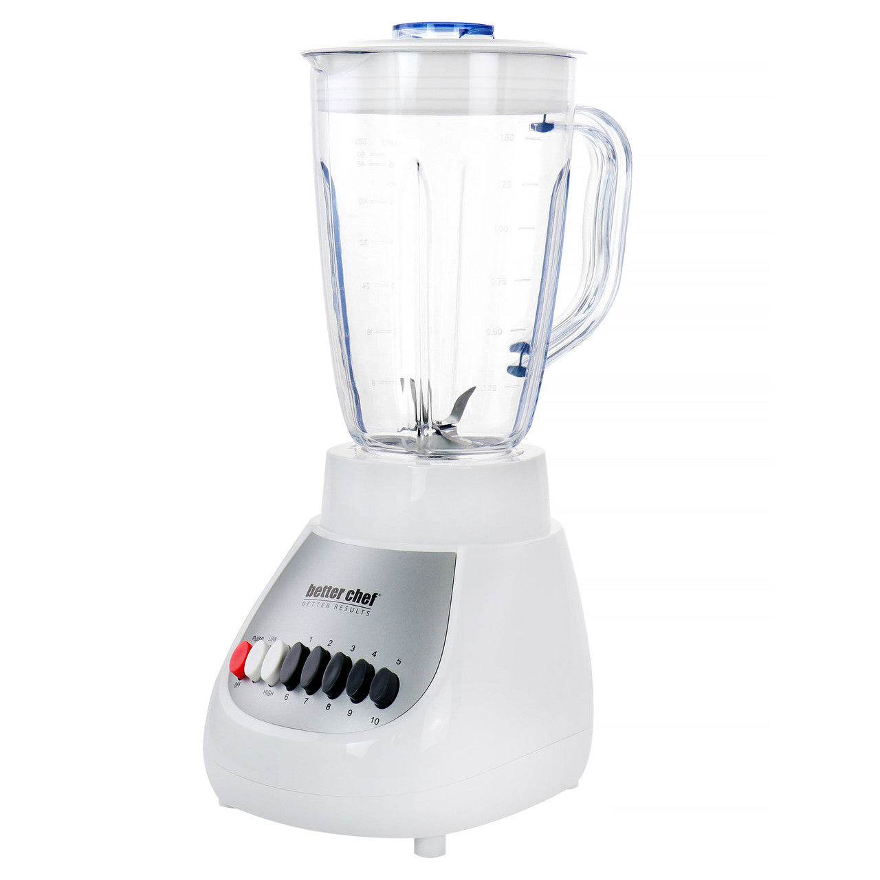 Better Chef 10 Speed 350 Watt Plastic Jar Blender in White - Loft&Timber