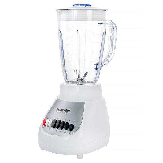 Better Chef 10 Speed 350 Watt Plastic Jar Blender in White - Loft&Timber