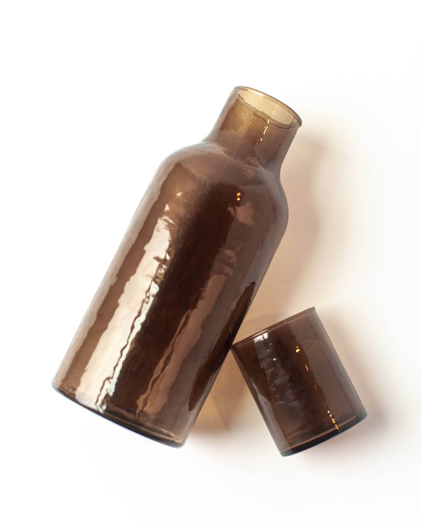 Handblown Hammered Glass Carafe - Loft&Timber