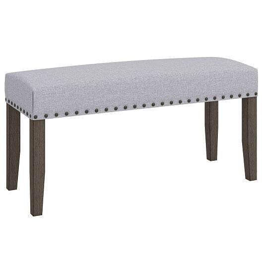 42.5 Inch Upholstered Entryway Bench End of Bed Bench-Gray - Loft&Timber