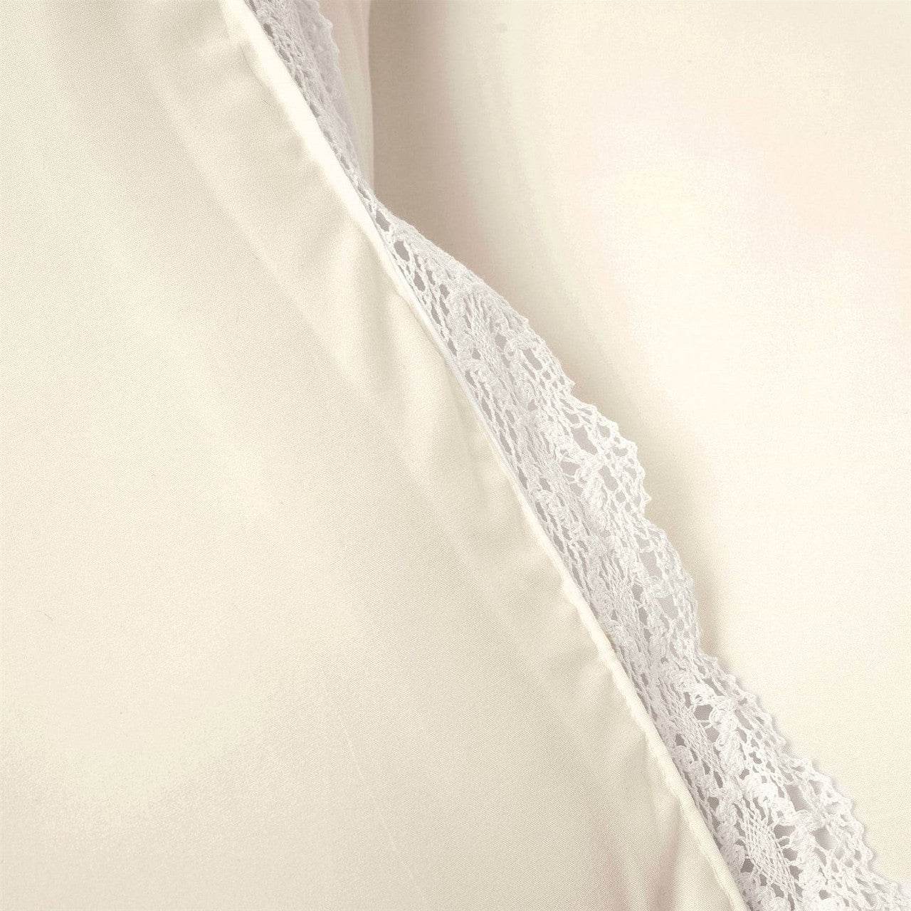 King French Country Ivory 5-Piece Lightweight Comforter Set with Lace Trim - Loft&Timber