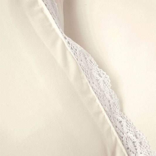 King French Country Ivory 5-Piece Lightweight Comforter Set with Lace Trim - Loft&Timber