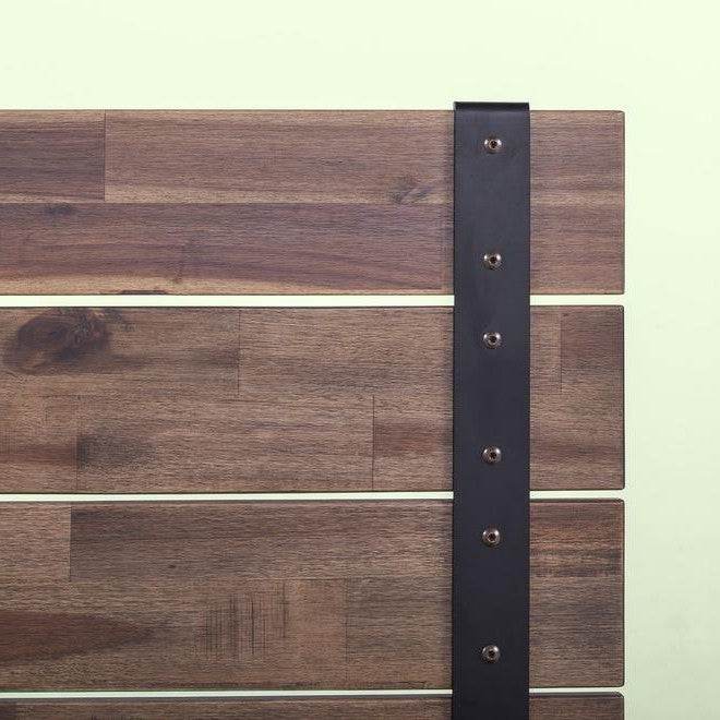 King size Farmhouse Wood Industrial Low Profile Platform Bed Frame - Loft&Timber