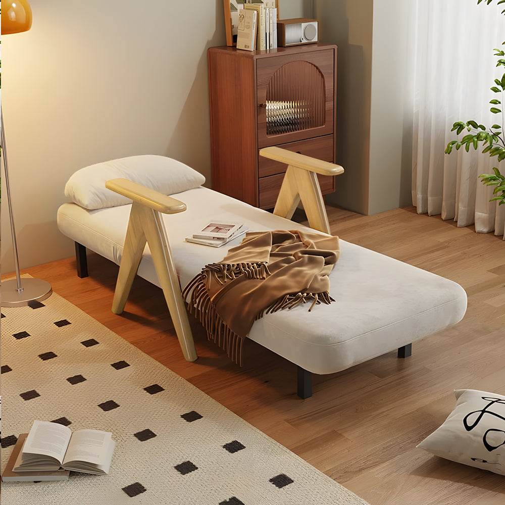 Solid Wood Lounge Chair Sleeper Sofa Bed - Loft&Timber