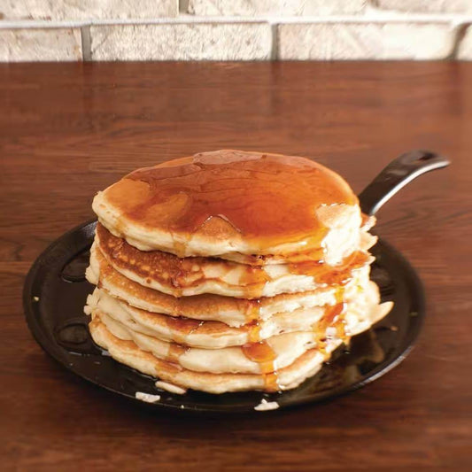 10.5 inch Round Pre-Seasoned Cast Iron Skillet Griddle Frying Pan Made in USA - Loft&Timber