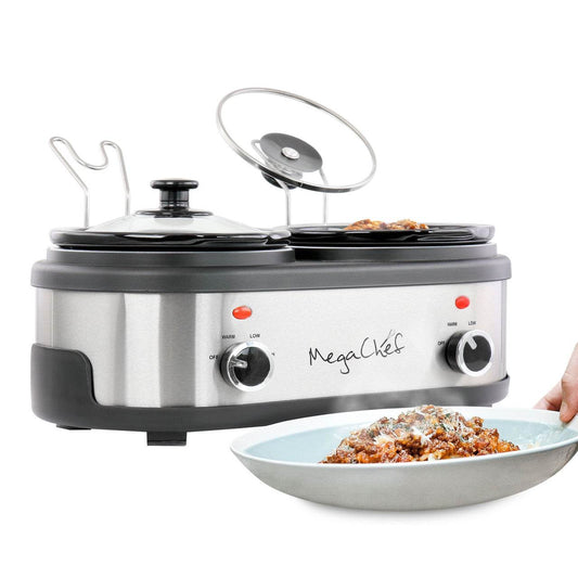 MegaChef Dual 1.5 Quart Crock Buffet Slow Cooker - Loft&Timber