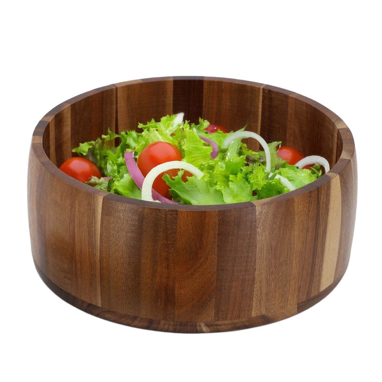 MegaChef 9.75 Inch Large Acacia Wood Salad Bowl - Loft&Timber