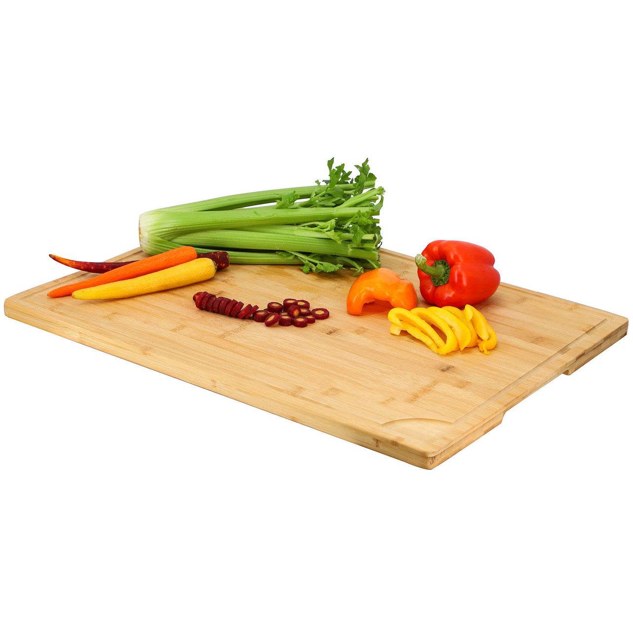 MegaChef Bamboo 24 x 18 Inch Large Cutting, Prep and Serving Board - Loft&Timber