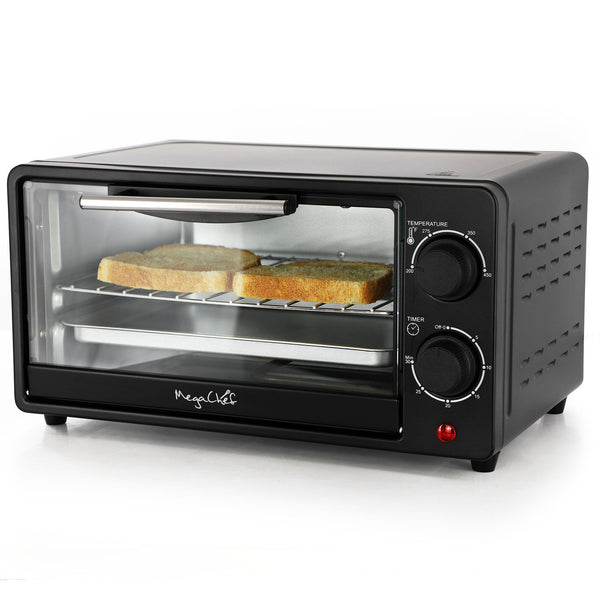MegaChef 9.5 Quart Electric Counter Top Toaster Oven in Matte Black-0