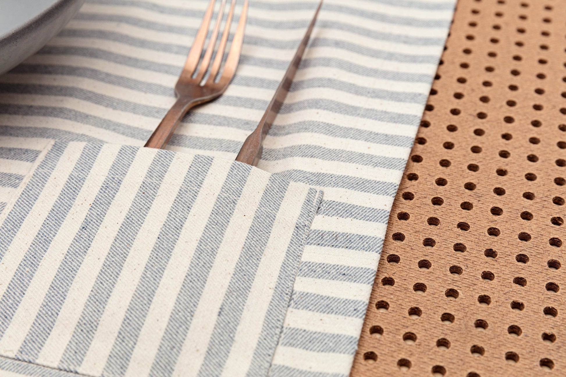 Placemats with Pocket, Set of 4 - Denim - Loft&Timber