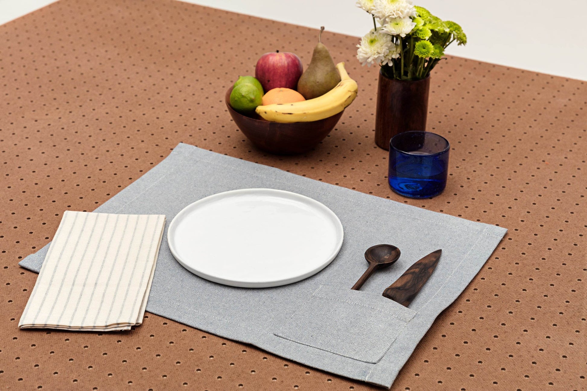 Placemats with Pocket, Set of 4 - Denim - Loft&Timber