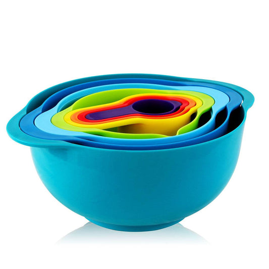 MegaChef Multipurpose Stackable Mixing Bowl and Measuring Cup Set - Loft&Timber