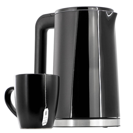 MegaChef 1.8 Quart Stainless Steel Electric Tea Kettle in Black - Loft&Timber