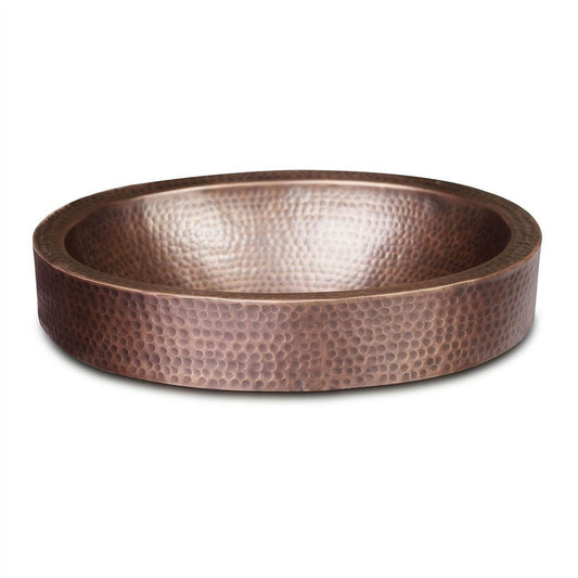 Oval Hammered Copper Bathroom Sink Drop-in or Vessel - Loft&Timber