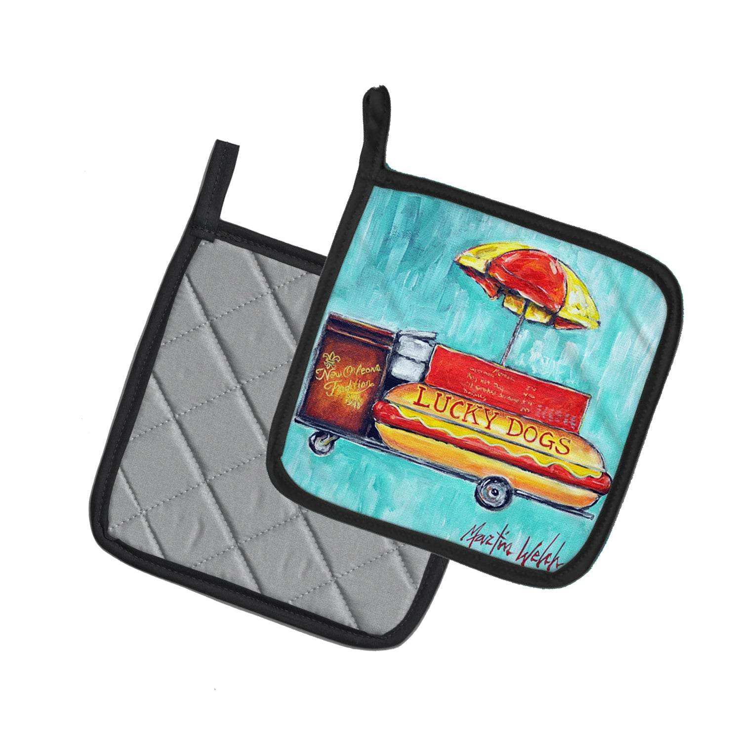 Hot Dog Cart Pair of Pot Holders - Loft&Timber